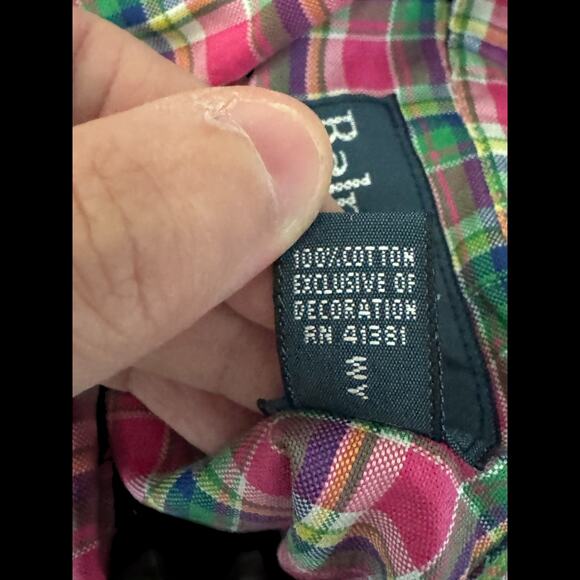 Ralph Lauren Men’s Plaid Button Down Shirt Large Multicolor Long Sleeve Cotton - Picture 14 of 14